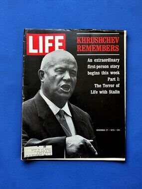Life Magazine - Nov. 27, 1970 - Nikita Khrushchev photo cover - Terror of Stalin